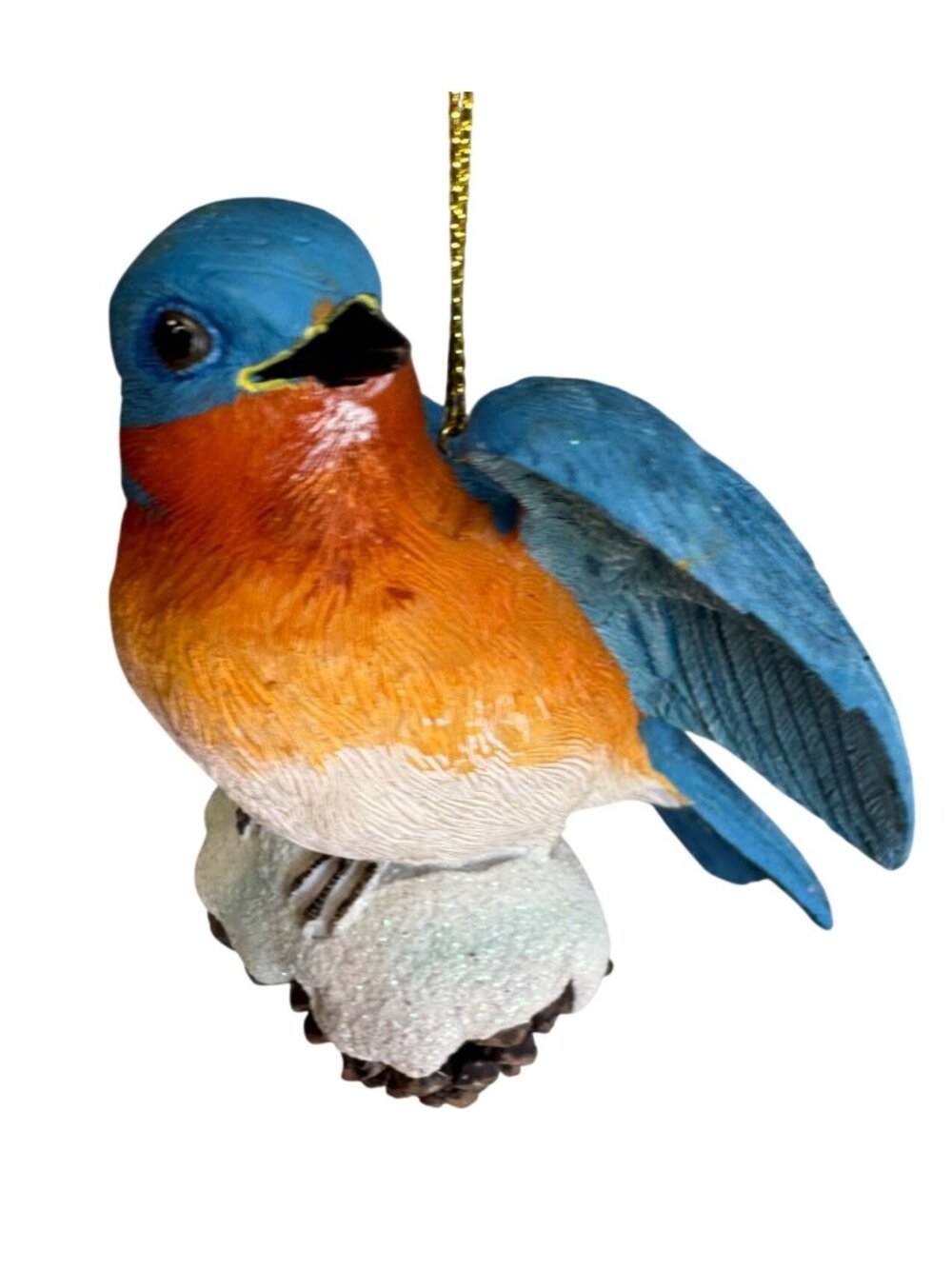 Danbury Mint Bluebird Hanging Ornament Multicolor Resin Textured - Picture 7 of 7